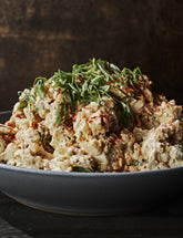 Horn Barbecue by Matt Horn hardback cookbook — Sides chapter opener with a bowl of potato salad