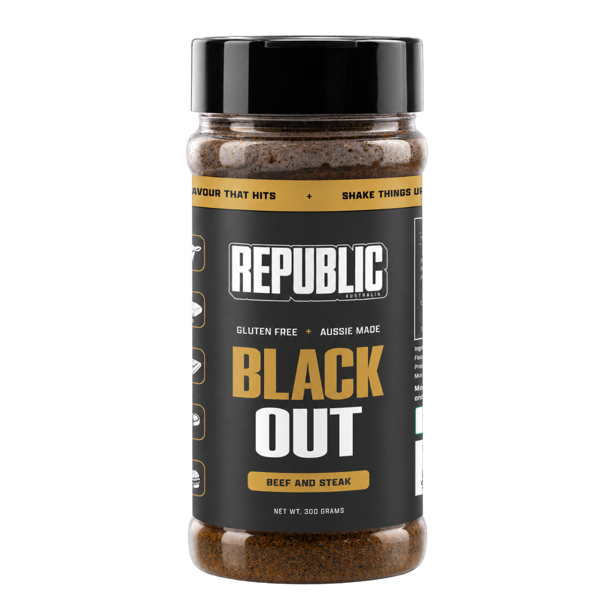 Republic Black Out beef and steak BBQ rub 300g