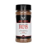 Jimmy Brisket Special Ops 280g beef rub — front of shaker on transparent background
