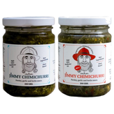 Jimmy Chimichurri Classic and Hot bundle — two 200g jars