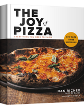 The Joy of Pizza by Dan Richer & Katie Parla hardback cookbook — front cover