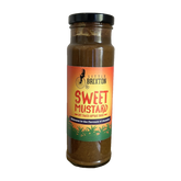Little Brixton Sweet Mustard, front of bottle on transparent background