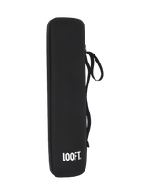 Looftlighter carry case for Classic and Pro — front of black case on transparent background
