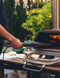 Looftlighter Pro lighting a backyard pizza oven