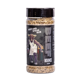 Low n Slow Basics Beef Bounce beef rub 300g, front of shaker on transparent background