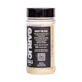 Low n Slow Basics Garlic Goals all-purpose seasoning 260g, right side and label detail, transparent background