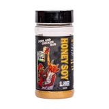 Low n Slow Basics Honey Soy Slammer pork rub 250g, front of shaker on transparent background