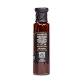Low n Slow Basics Hook Shot jalapeno whiskey BBQ sauce 250ml, back label detail, transparent background
