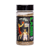 Low n Slow Basics Lamb Layup lamb rub 220g, front of shaker on transparent background