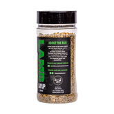 Low n Slow Basics Lamb Layup lamb rub 220g, right side and label detail, transparent background