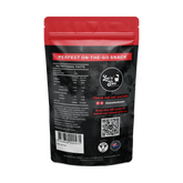 Low n Slow Basics Steak Shooter beef jerky 70g, back of pack, transparent background