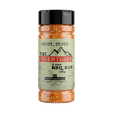 McAdventures The Adventurer BBQ Rub 200g, front of shaker on transparent background