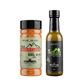 McAdventures The Expedition Pack — The Adventurer BBQ Rub and The Trailblazer Sweet Chilli Sauce shown together in true relative proportion