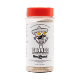 Meat Church Blanco 340g steak & everything seasoning — front of shaker on transparent background