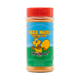 Meat Church Deez Nuts 354g honey pecan BBQ rub — front of shaker on transparent background