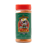 Meat Church Dia de la Fajita Tex-Mex seasoning 12oz — front of shaker on transparent background