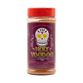 Meat Church Holy Voodoo 369g Cajun BBQ seasoning — front of shaker on transparent background