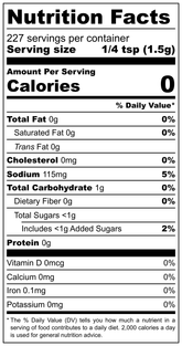 Meat Church Honey Hog Hot nutrition label