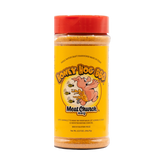 Meat Church Honey Hog sweet pork and poultry BBQ rub 354g — front of shaker