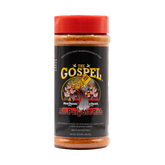 Meat Church The Gospel all-purpose BBQ rub 354g — front of shaker on transparent background