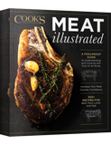 Meat Illustrated by America's Test Kitchen hardback cookbook — front cover