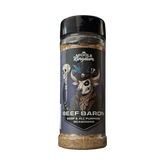 Middle Kingdom Beef Baron 165g beef and all-purpose seasoning — front of shaker on transparent background