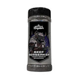 Middle Kingdom Beef Berserker 170g steak and brisket seasoning — front of shaker on transparent background