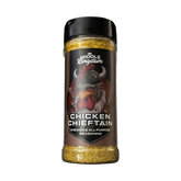 Middle Kingdom Chicken Chieftain 160g chicken and all-purpose seasoning — front of shaker on transparent background
