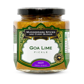 Mudgeeraba Spices Goa Lime Pickle Hot 280g jar, front label