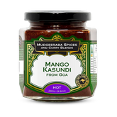 Mudgeeraba Spices Mango Kasundi from Goa Hot 280g jar, front label