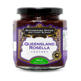 Mudgeeraba Spices Queensland Rosella Chutney Mild 330g jar, front label