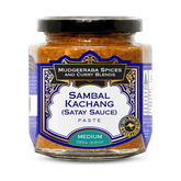 Mudgeeraba Spices Sambal Kachang (Satay Sauce) Medium 280g jar, front label