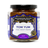 Mudgeeraba Spices Tom Yum Thai Soup Base Paste Hot 280g jar, front label