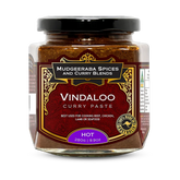 Mudgeeraba Spices Vindaloo Curry Paste Hot 280g jar, front label