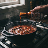 Nomad Chilli Co Reaper Roja hot sauce — a few drops added to a pot of bubbling chilli con carne