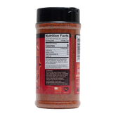 Plowboys BBQ Bovine Bold Rub 340g — side of shaker showing ingredients and nutrition panel