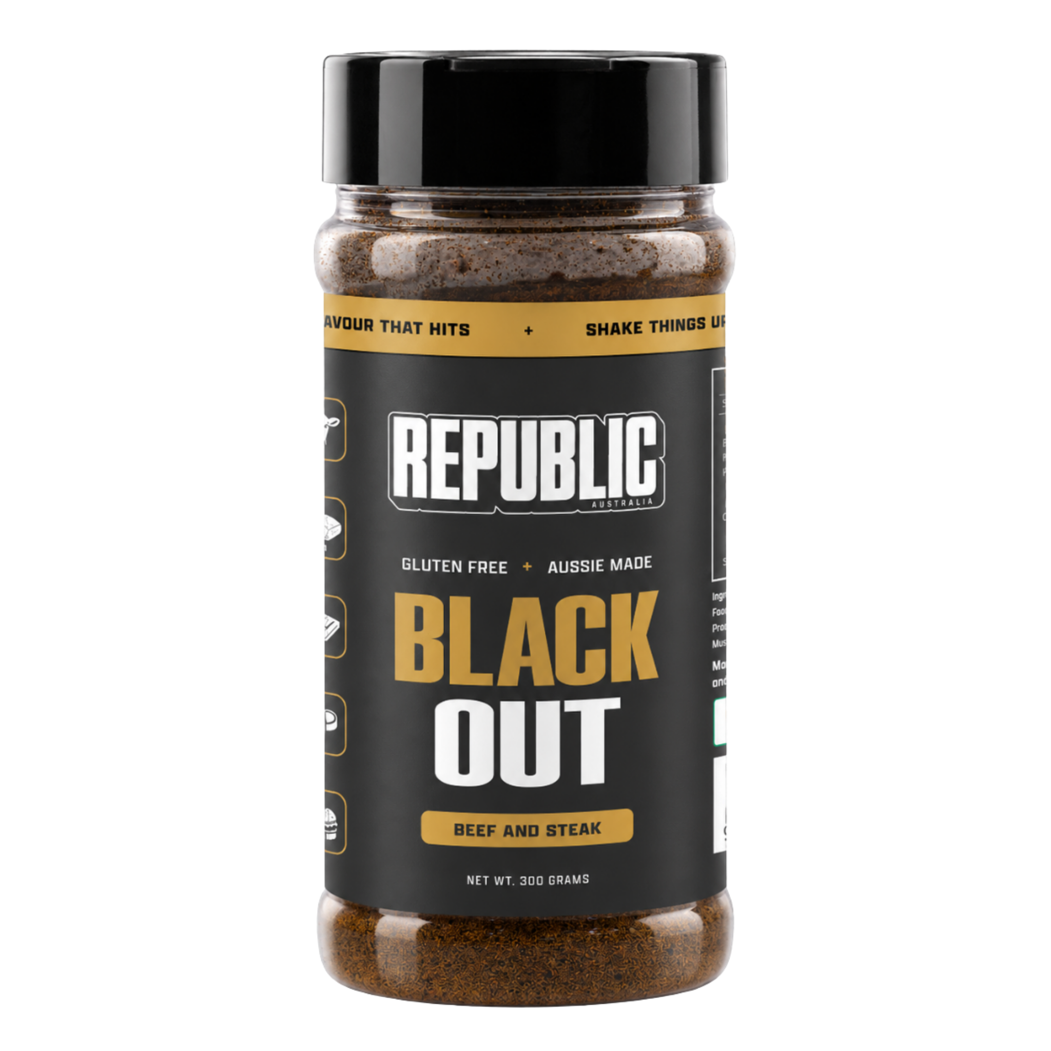 REPUBLIC Black Out Beef & Steak BBQ Rub 300g