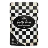 Rum and Que Dirty Bird BBQ Chicken Seasoning 150g pouch, front of pack on transparent background