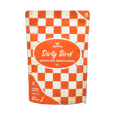 Rum and Que Dirty Bird Nashville fried chicken coating 150g, front of pouch on transparent background