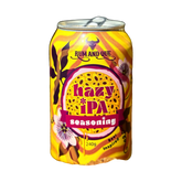 Rum and Que Hazy IPA beer rub 240g, front of can on transparent background