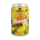 Rum and Que Shandy lemon-lime beer rub 200g, front of pack on transparent background