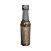 Rum and Que Umami Port & Black Garlic finishing sauce 150ml, front of bottle on transparent background