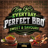 Big GC's Sweet & Savoury all-purpose rub 150g — official label artwork