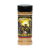 Heavenly Hell Diggers Dust beef rub and finishing dust 150g — front of the shaker on transparent background