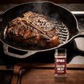 Republic Signature Beef gluten-free BBQ rub - action lifestyle shot