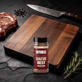 Republic Signature Beef gluten-free BBQ rub - beauty lifestyle shot