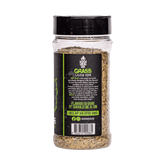 SINS QUE Grass Lamb Rub 210g lamb rub — side label detail, transparent background