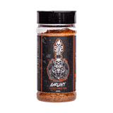 SinsQue Grunt Cherry Pork Rub 250g pork rub — front of shaker on transparent background