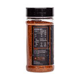 SINS QUE Grunt Cherry Pork Rub 250g pork rub — ingredients and nutrition panel, transparent background