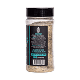 SINS QUE Snow All Purpose Rub 250g BBQ rub — side label detail, transparent background